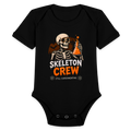 Skeleton Crew Halloween Organic Short Sleeve Baby Bodysuit - black