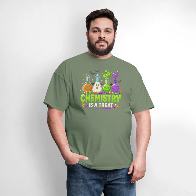 Chemistry is a Treat Halloween Men's T-Shirt - military green