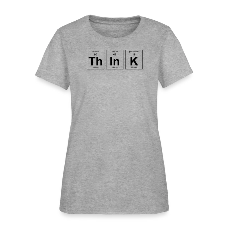 "Think" - Women's T-Shirt - heather gray