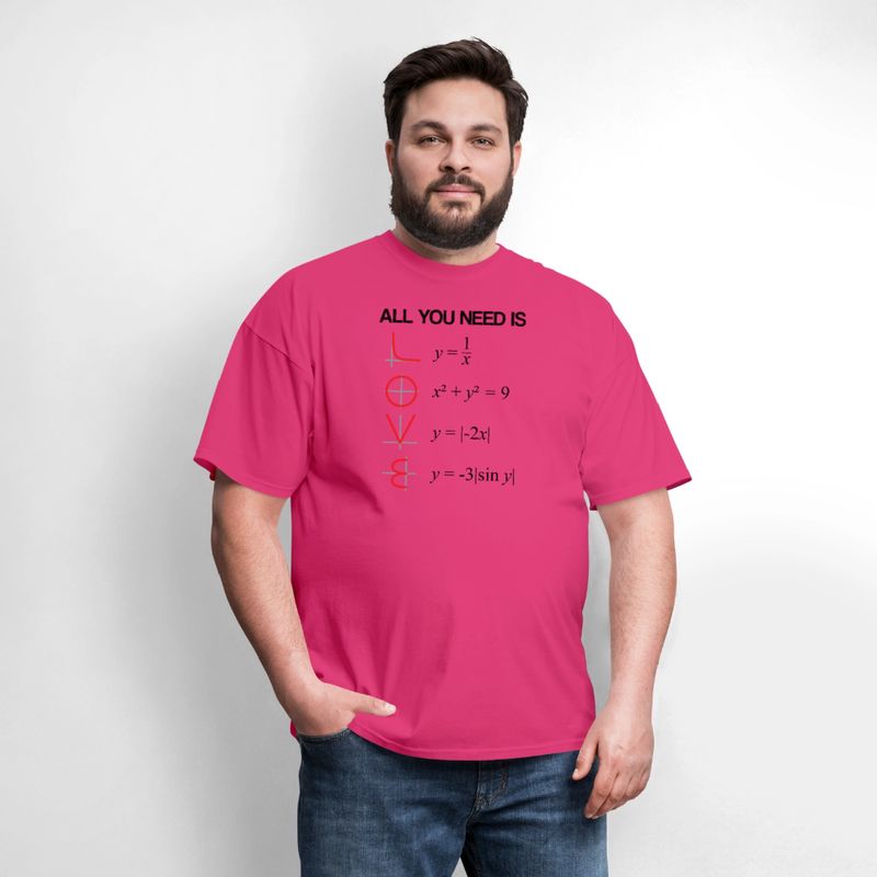 "All You Need Is LOVE" - Men's T-Shirt | GILDAN 5000 - fuchsia