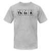THINK - Unisex Jersey T-Shirt by Bella + Canvas - heather gray