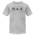 THINK - Unisex Jersey T-Shirt by Bella + Canvas - heather gray