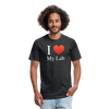Fitted Cotton/Poly T-Shirt by Next Level - heather black
