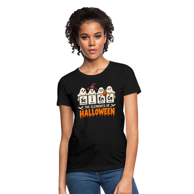 Elements of Science Halloween Women's T-Shirt - black