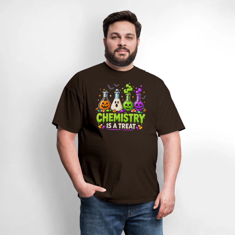 Chemistry is a Treat Halloween Men's T-Shirt - brown
