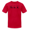 THINK - Unisex Jersey T-Shirt by Bella + Canvas - red