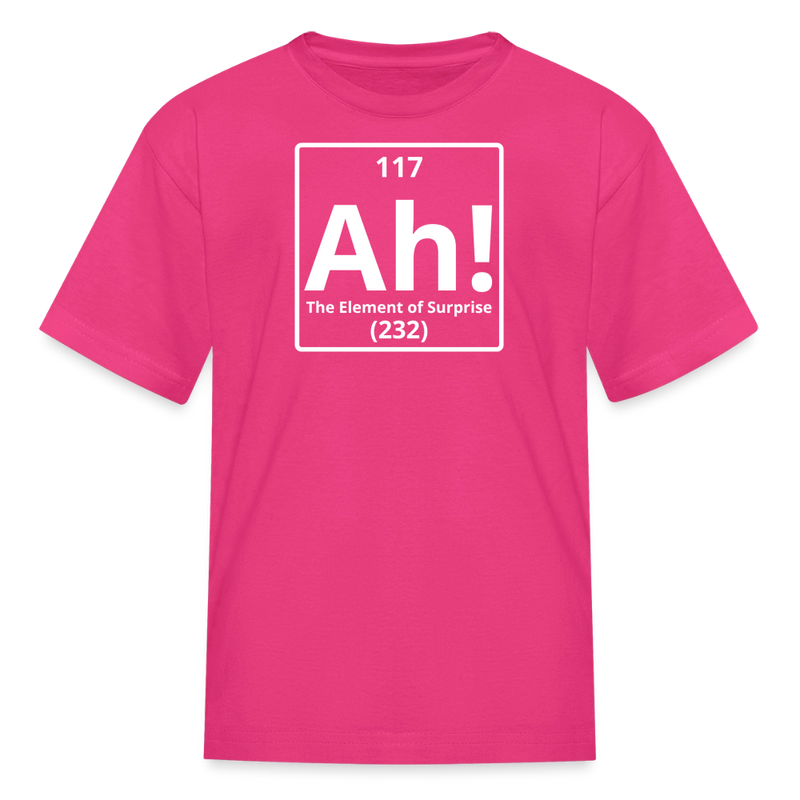 "Ah! The Element of Surprise" Kids Science T-Shirt – Funny Chemistry Tee Inspired by Project Hail Mary - fuchsia