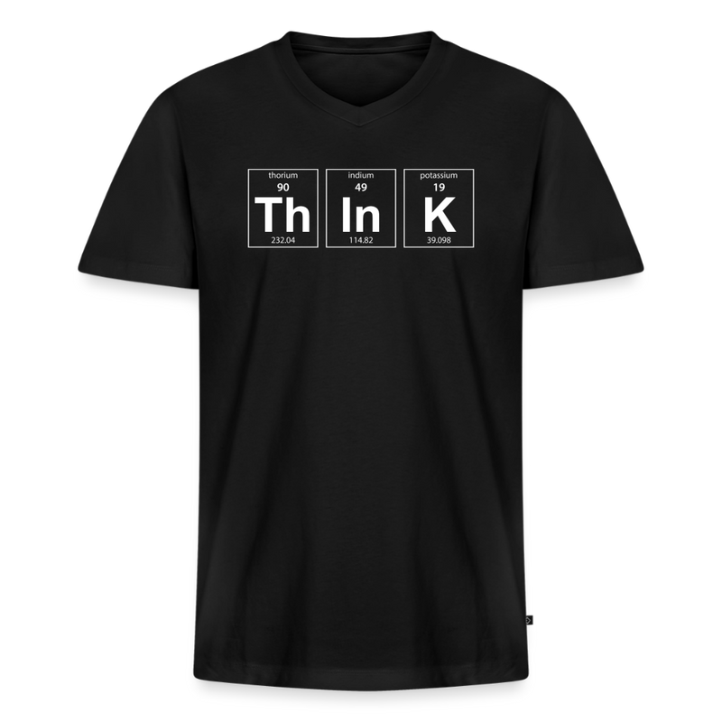 "Think" - Men's V-Neck T-Shirt - black