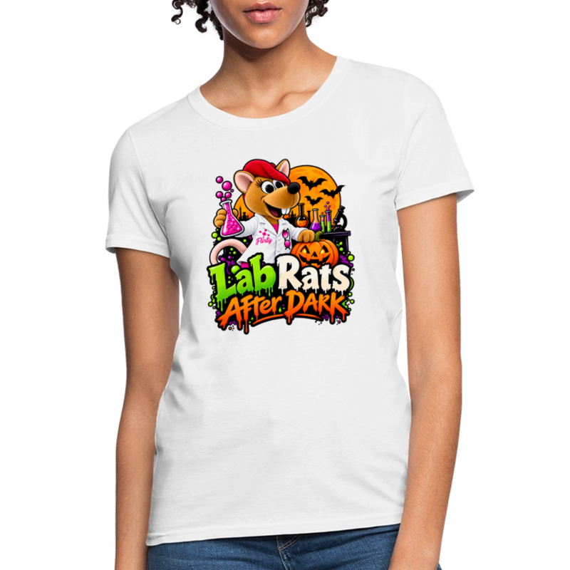 Flirty Lab Rats after Dark - Halloween Women's T-Shirt - white