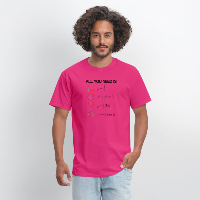 "All You Need Is LOVE" - Men's T-Shirt | GILDAN 5000 - fuchsia