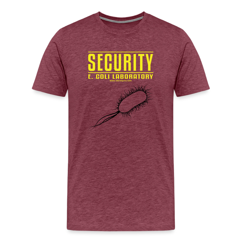 "Security E. Coli Laboratory" -  Men's Premium T-Shirt - heather burgundy