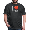 Fitted Cotton/Poly T-Shirt by Next Level - heather black