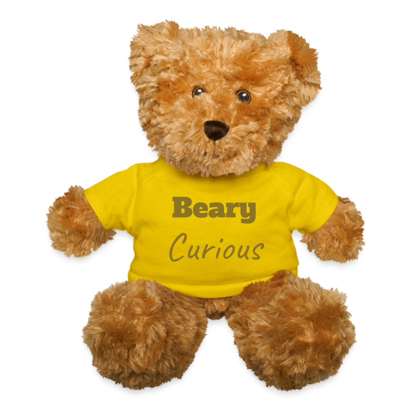 "BEARY Curious" - Teddy Bear SoftToy Plushy - yellow