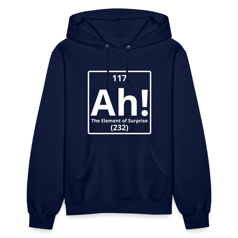 "Ah! The Element of Surprise" Science T-Shirt – Funny Chemistry Shirt - Women's Hoodie - navy