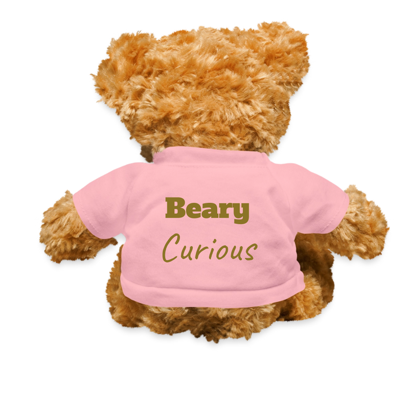 "BEARY Curious" - Teddy Bear SoftToy Plushy - petal pink