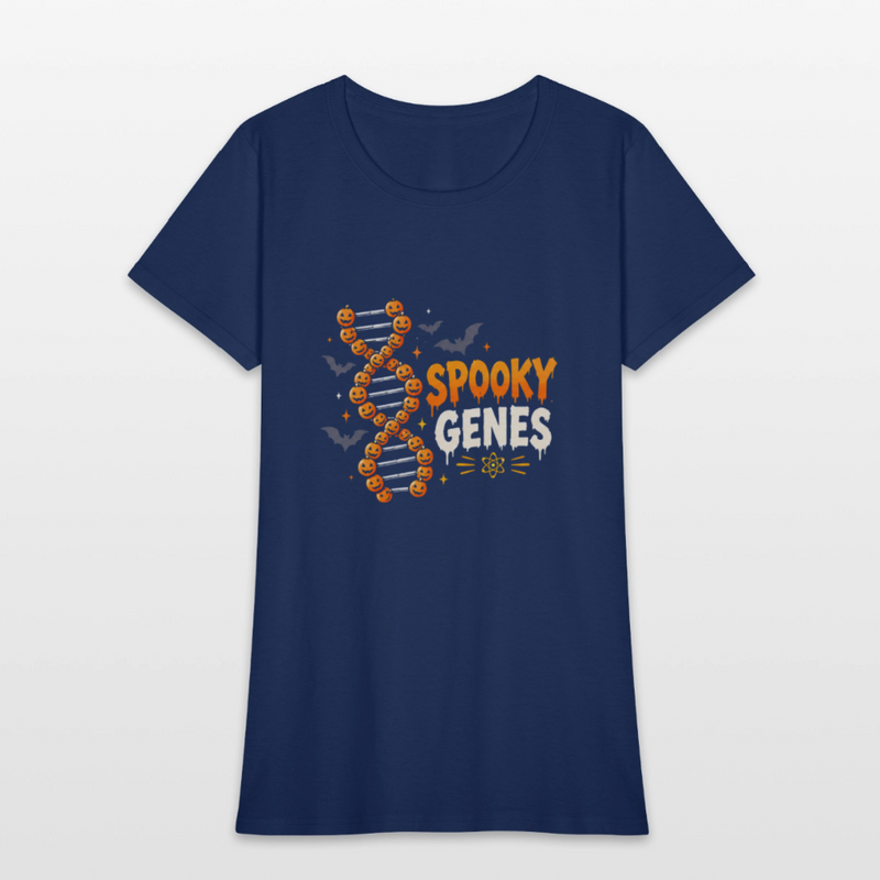 Spooky Genes Halloween Women's T-Shirt -  blue dusk