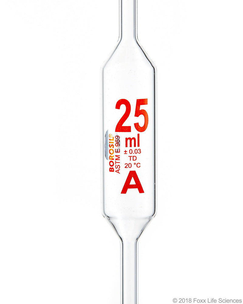 Borosil Class A Volumetric Pipettes, Batch Certificate - LabShopNow.com