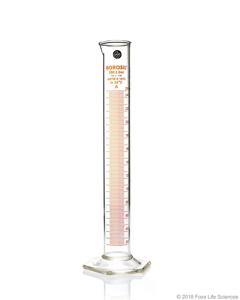 Borosil Graduated Measuring Cylinders, Hexagonal Base - LabShopNow.com
