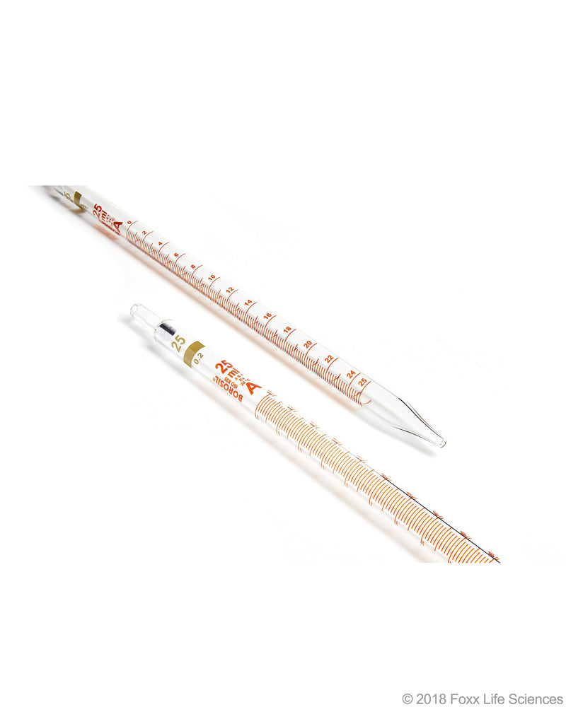 Borosil Graduated Mohr Pipette, 3.3 Borosilicate Glass, Amber Markings - LabShopNow.com
