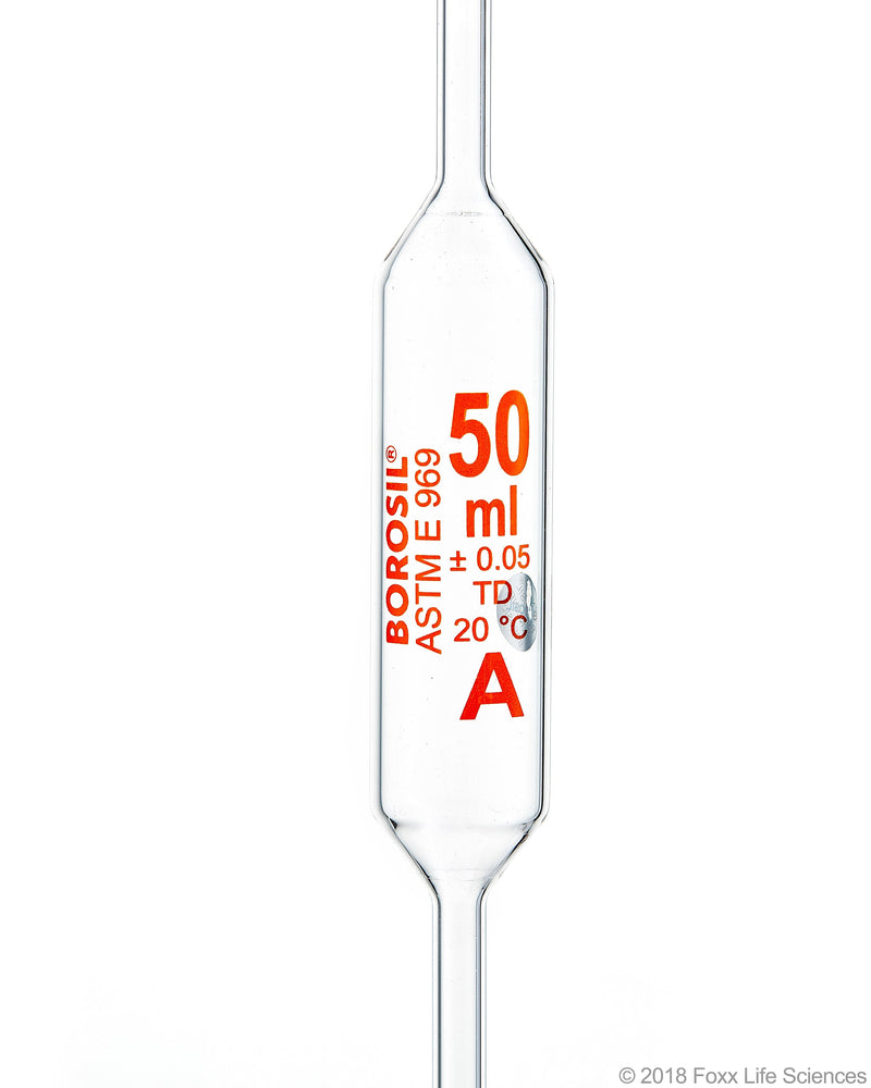 Borosil Class A Volumetric Pipettes, Batch Certificate - LabShopNow.com