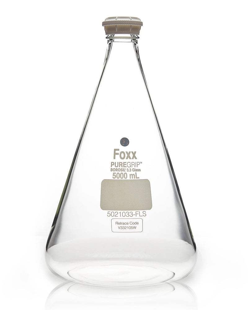 PUREGRIP Erlenmeyer / Conical Flasks with GL45 Screw Cap - LabShopNow.com