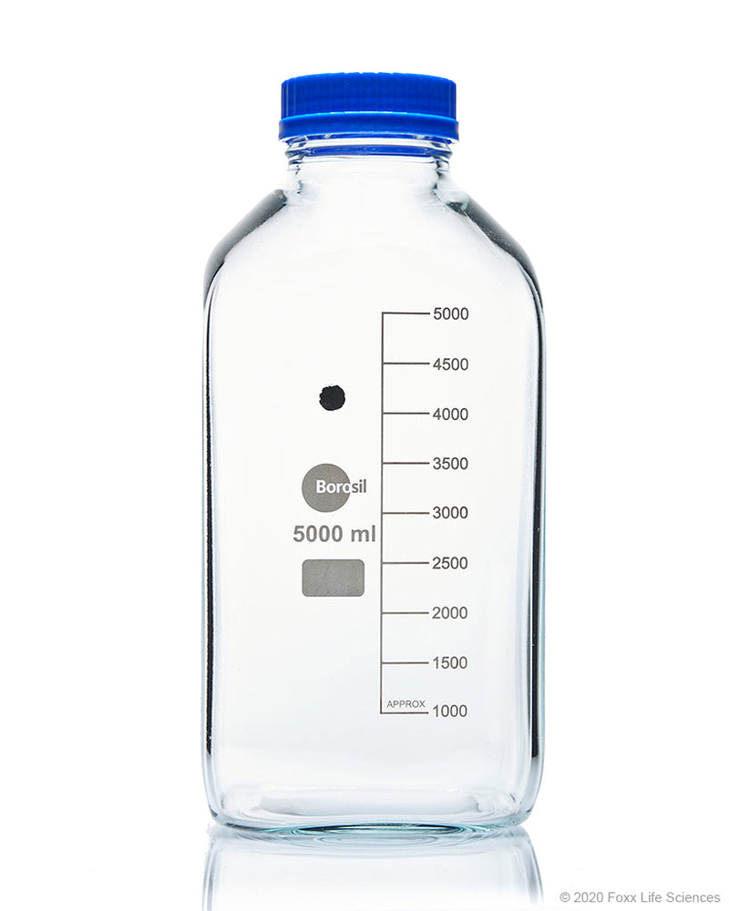 Borosil Square Wide Mouth Glass Reagent Bottles