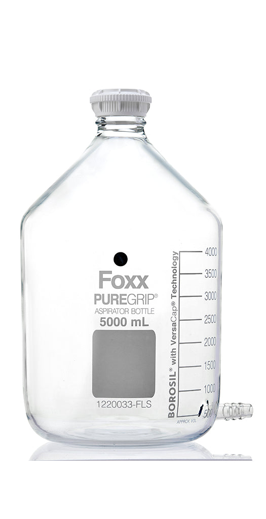 PUREGRIP Borosilicate Glass Aspirator Bottles, GL45 Cap - LabShopNow.com