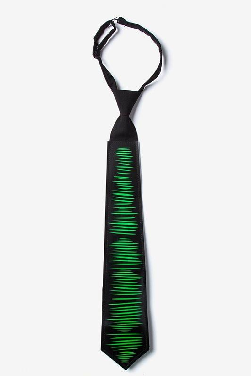 Equalizer Sound Activated Light Up Tie - Black chemistry science necktie for chemists and science teachers - LabRatGifts.com