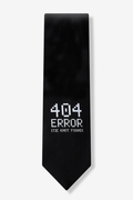 404 ERROR Extra Long Tie - Black space and astronomy necktie in quality microfiber for space enthusiasts and astronomers - LabRatGifts.com