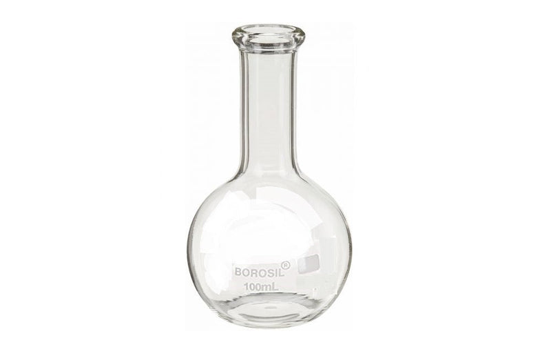 Borosil Flat Bottom Boiling Flasks, Beaded Rim - LabShopNow.com