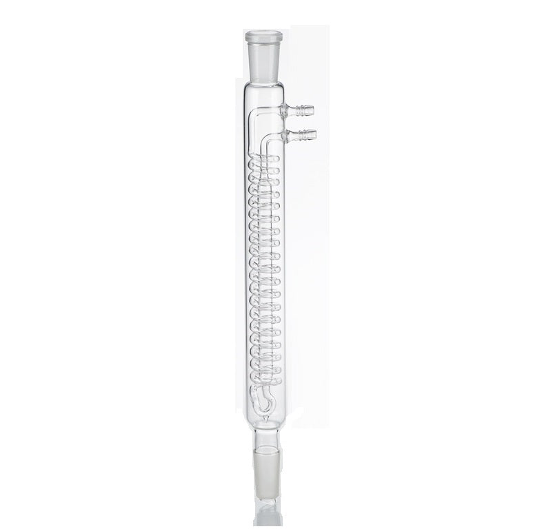 Borosil Borosilicate Glass Graham Condenser, Coiled Distillate Design