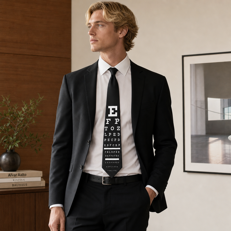 Snellen Eye Chart Tie