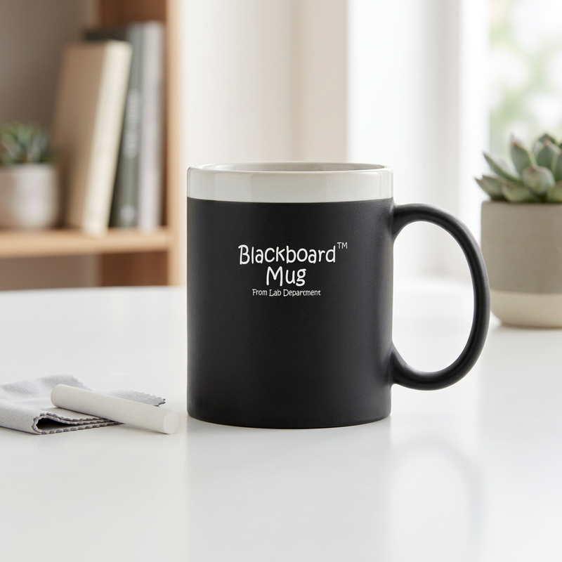 Blackboard and Chalk Mug Set