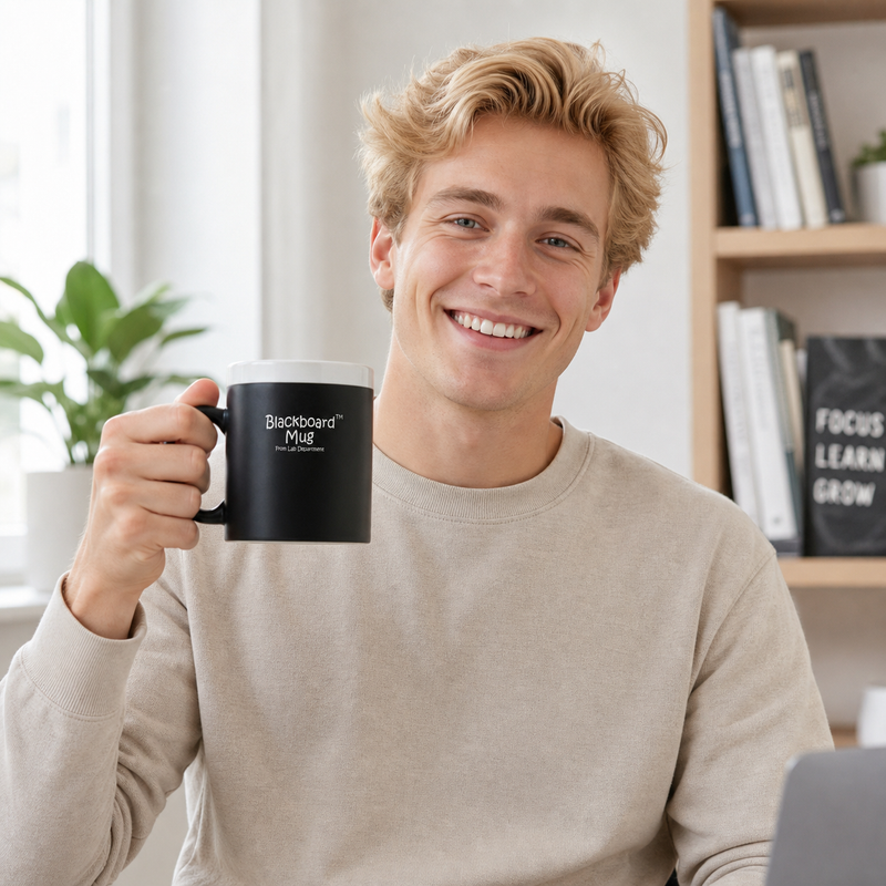 Blackboard and Chalk Mug Set