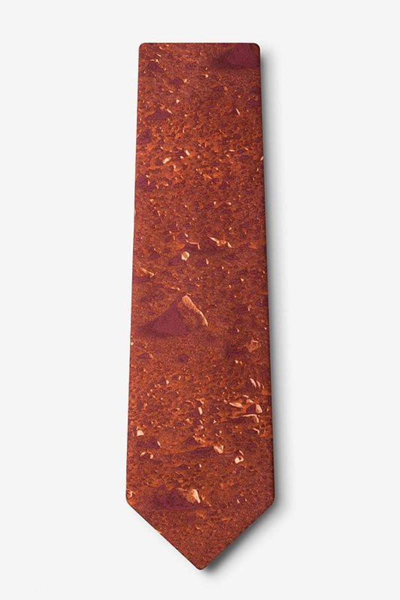 Mars Surface Tie - Red space and astronomy necktie in quality microfiber for space enthusiasts and astronomers - LabRatGifts.com