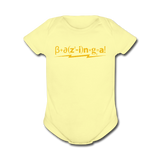 "Bazinga!" - Baby Short Sleeve One Piece lemon / Newborn - LabRatGifts - 3