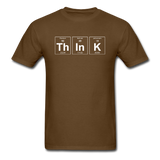 "ThInK" (white) - Men's T-Shirt brown / S - LabRatGifts - 6