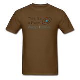"Think like a Proton" (black) - Men's T-Shirt brown / S - LabRatGifts - 7