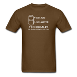"Technically the Glass is Full" - Men's T-Shirt brown / S - LabRatGifts - 5