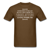 "Skeleton Inside Me" - Men's T-Shirt brown / S - LabRatGifts - 6