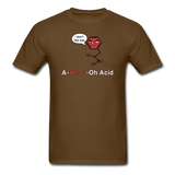 Cute & Geeky "A-Mean-Oh Acid" Men's T-Shirt | LabRatGifts brown / S - LabRatGifts - 5