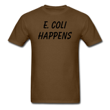 "E. Coli Happens" (black) - Men's T-Shirt brown / S - LabRatGifts - 12