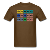 "Lady Gaga Periodic Table" - Men's T-Shirt brown / S - LabRatGifts - 6