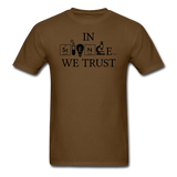 "In Science We Trust" (black) - Men's T-Shirt brown / S - LabRatGifts - 11