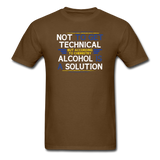 "Technically Alcohol is a Solution" - Men's T-Shirt brown / S - LabRatGifts - 6