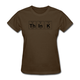 "ThInK" (black) - Women's T-Shirt brown / S - LabRatGifts - 11