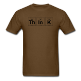 "ThInK" (black) - Men's T-Shirt brown / S - LabRatGifts - 11