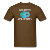"Be Positive" (white) - Men's T-Shirt brown / S - LabRatGifts - 5
