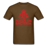 "Keep Calm and Focus On Bacteria" (red) - Men's T-Shirt brown / S - LabRatGifts - 9