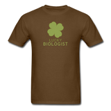 "Lucky Biologist" - Men's T-Shirt brown / S - LabRatGifts - 4